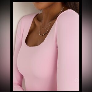 New Francesca’s Yummi Bodysuit Lilac Women’s XL Long Sleeve Comfy Lined TFD60773